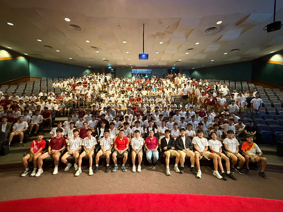 A group photo with the Sec 3 students!