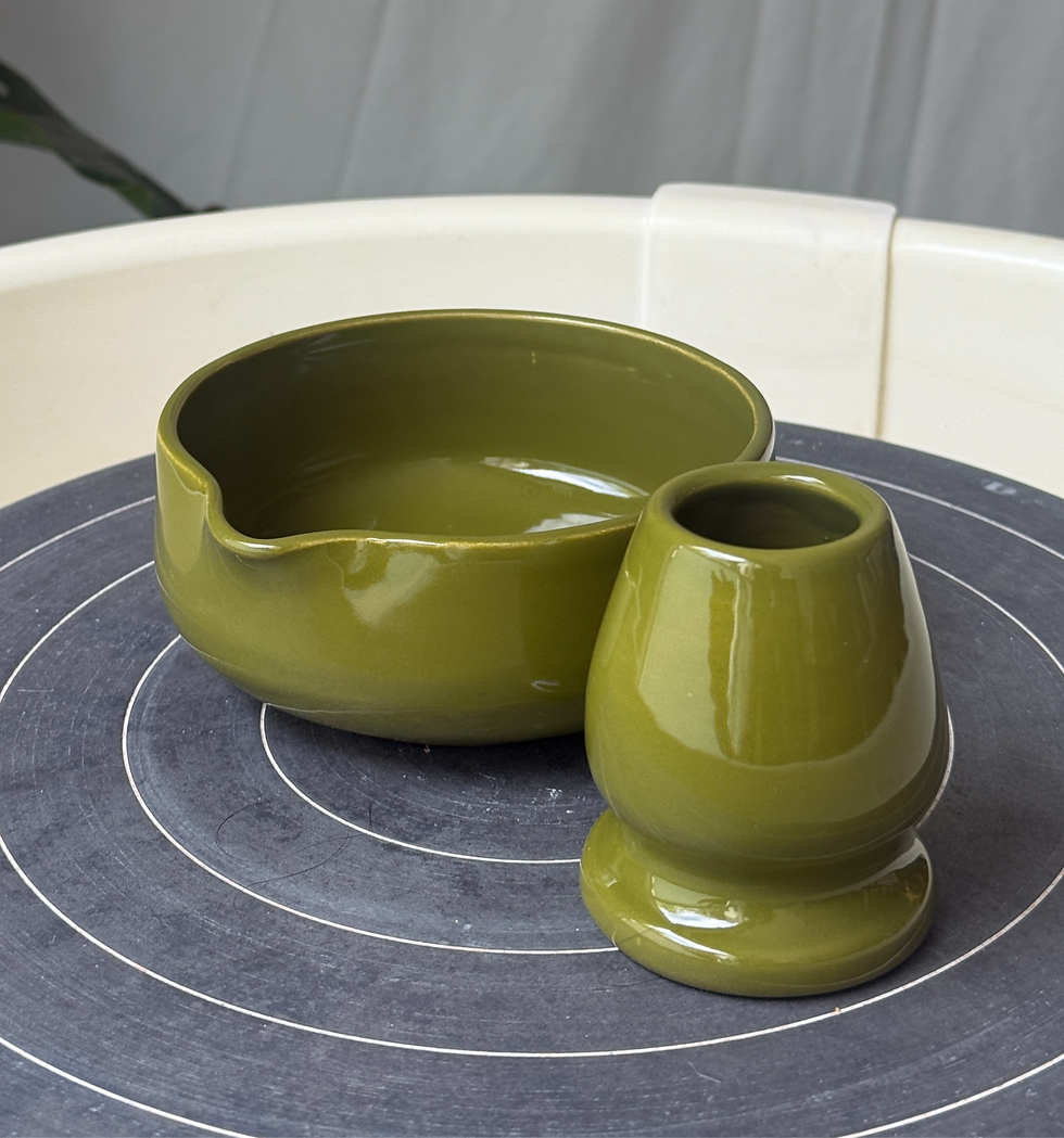 matcha bowl and whisk holder