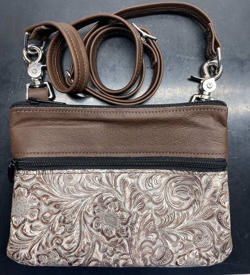 Thumbnail: Chestnut & Wildflower Ivory Chocolate "Memphis" Bag
