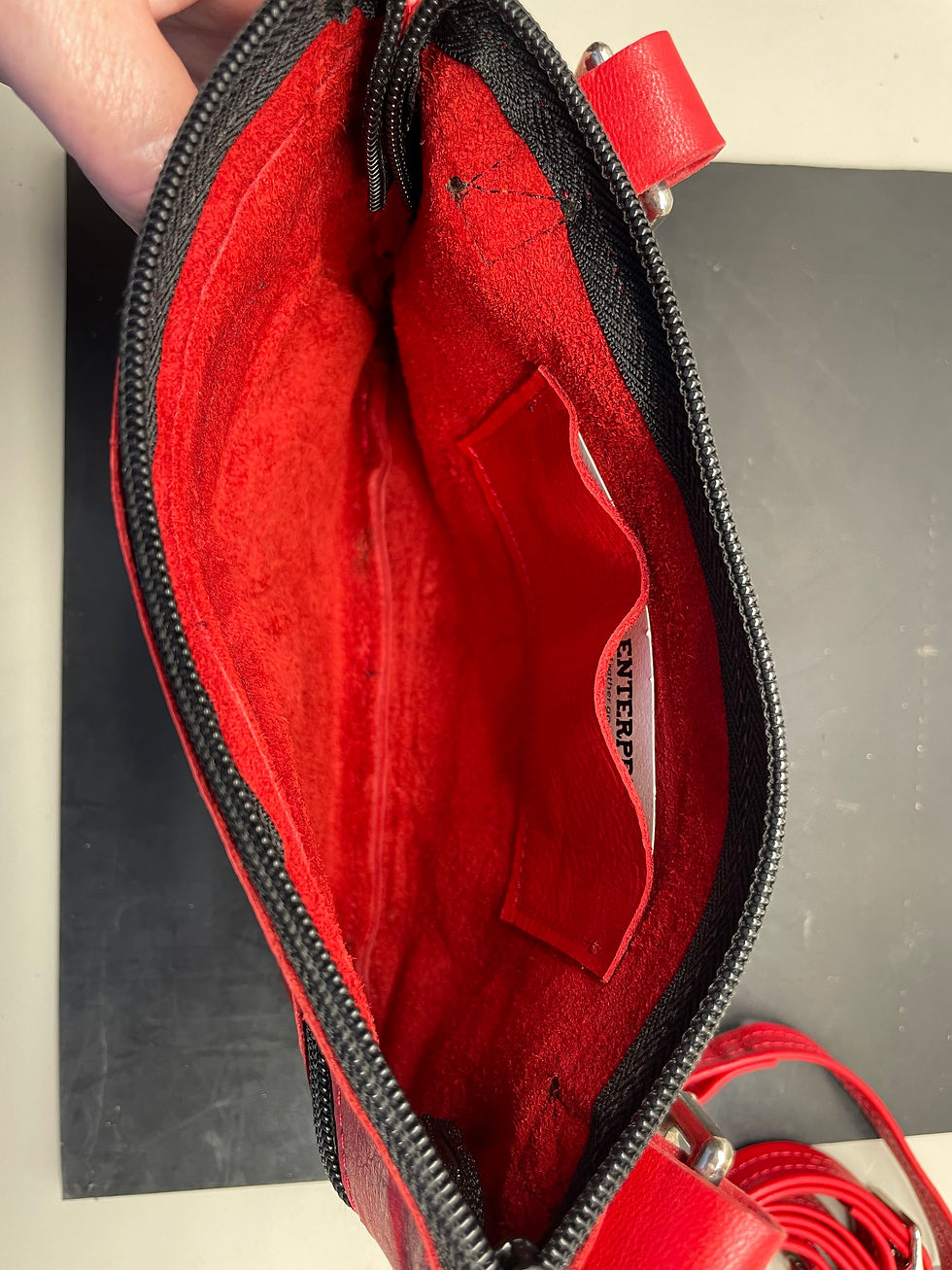 Thumbnail: Red on Red "Memphis"Bag with Key Dangle