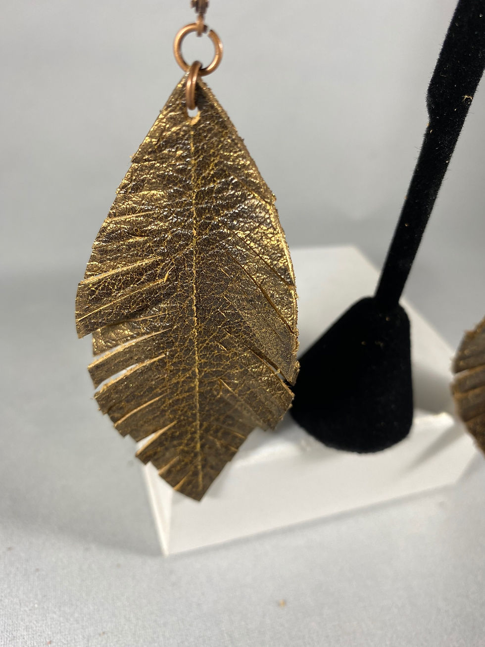 Thumbnail: Matisse Brown & Metallic Bronze Feather Earrings
