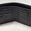 Thumbnail: Open View of Empty Black Bi-fold Leather Wallet