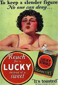 vintage cigarette ad keeps a thin figure