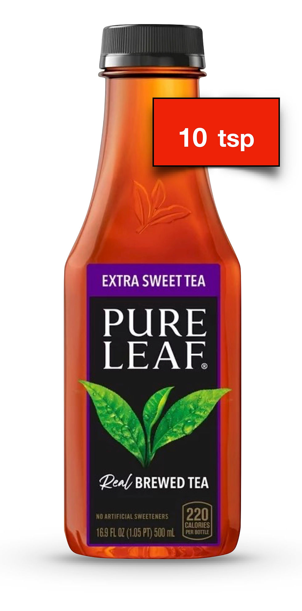 Pure leaf Tea has the most sugar of the popular tea drinks sold in stores