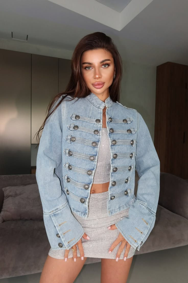 Campera con Botones de Jeans Premium – Isabelle Pilier