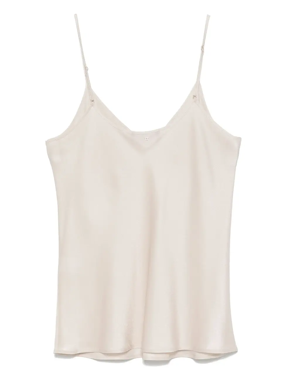 Miniatura: Camiseta de tirantes finos lisa, color crema suave.