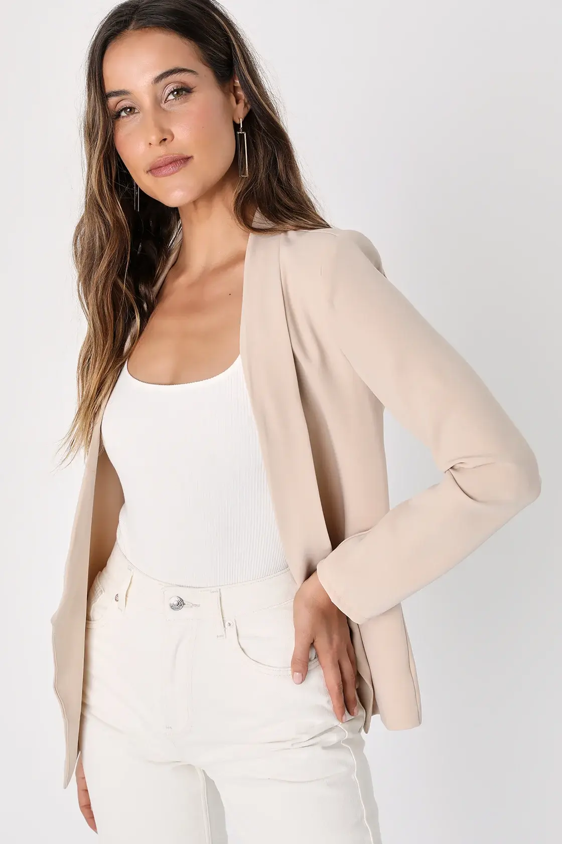 Blazer Ligero Entallado De Mujer
