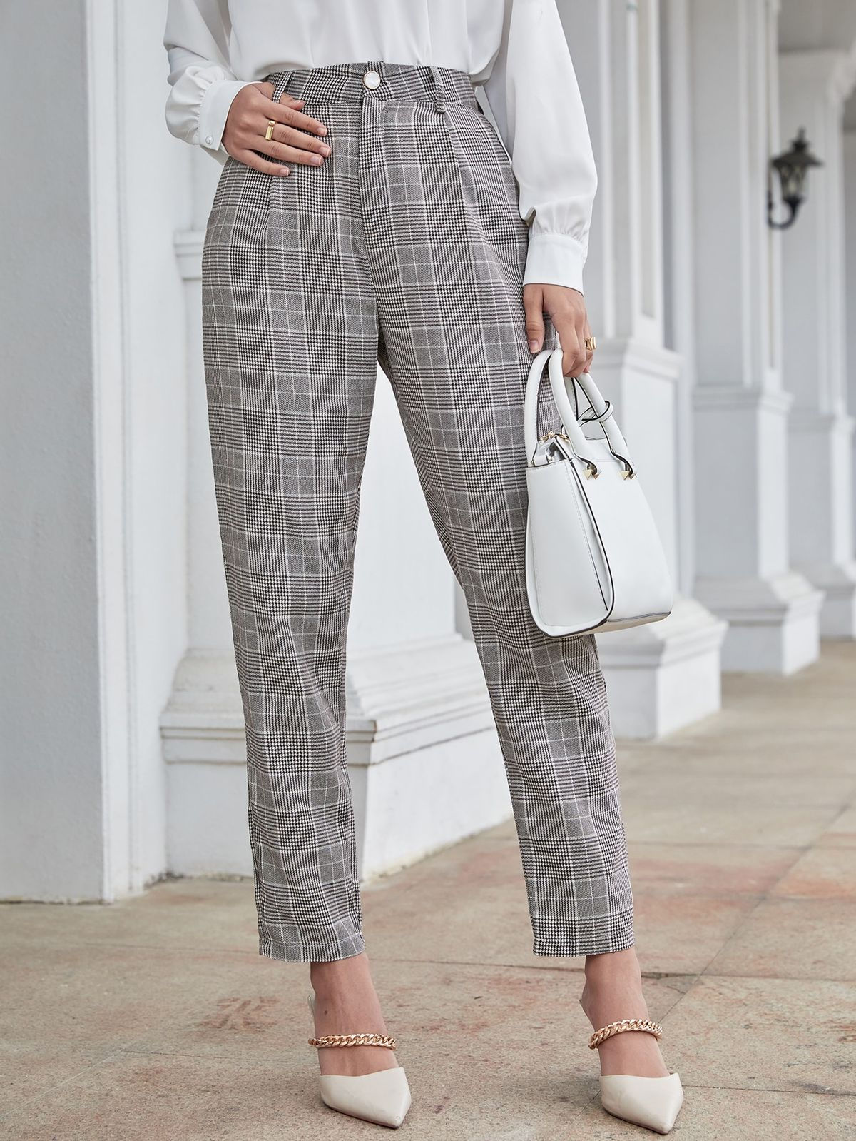 Pantalon Principe De Gales de Mujer