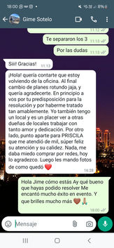Agradecimientos clientas isabelle pilier