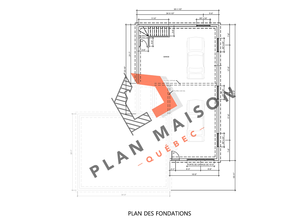 Agrandissement de maison a étage - Plan de l'étage