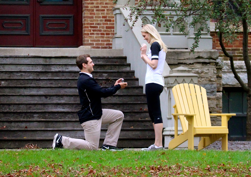A proposal at their alma mater