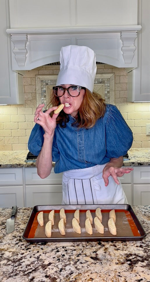 The sell-out vanilla biscotti from my former bakeshop Frosting — finally on the blog. Soft center, crisp edge, and simple pantry ingredients. This soft vanilla biscotti recipe is the one my customers asked for every single time.