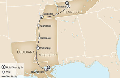 Music Cities Tour Map