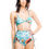 Thumbnail: Boamar Passion Manifest Triangle Bikini Top turquoise High waisted bikini bottoms reversible luxury bikini sets on sale shop
