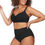Thumbnail: Renoir High Waist Swim Pant Aria Black Plus Size High Waisted Swim Bottoms Artesands