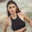 Thumbnail: Black High Neck Halter bikini Donna Swimsuit Boamar luxury bikini on sale hottest instagram luxe sexy luxurious luxury edgy