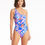 Thumbnail: Sea Level Australia Cabana One Shoulder One Piece Swimsuit With Multi Strap Sustainable Cobalt flattering swimsuit