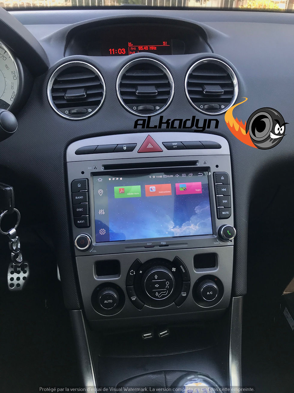 Miniatura: Autoradio GPS Peugeot 308 gris Android
