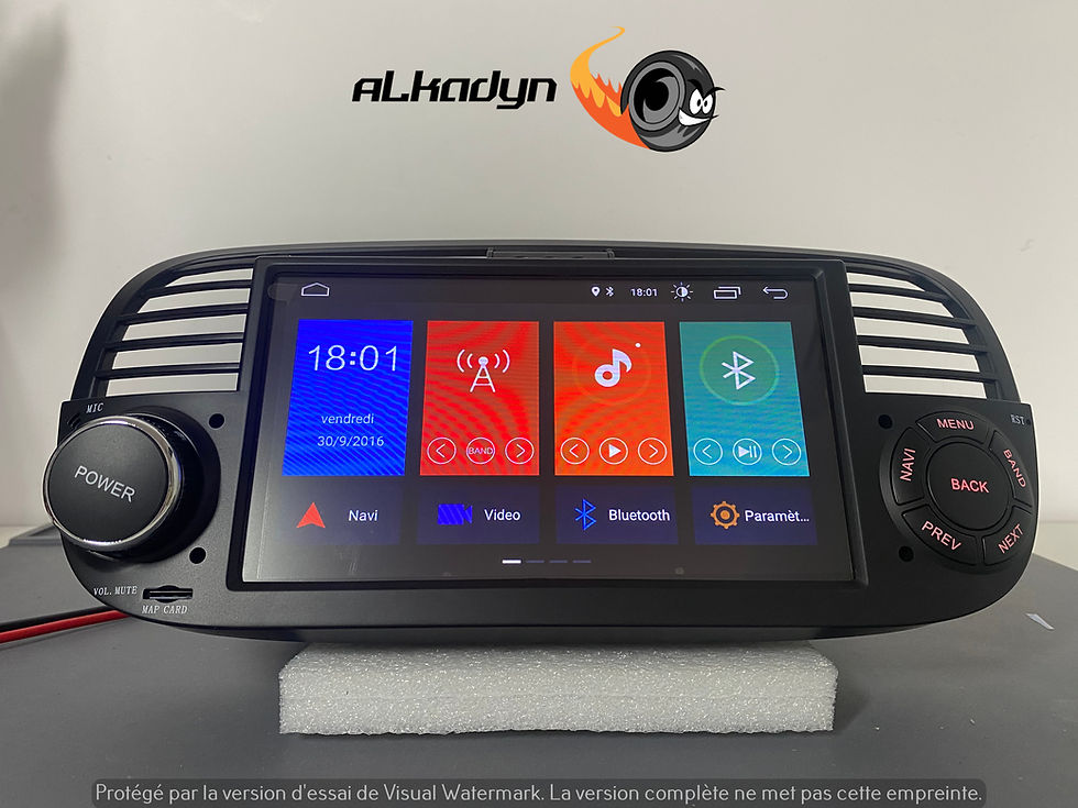 Miniatura: Autoradio GPS Fiat 500 Alkadyn Android noir 2008-2015