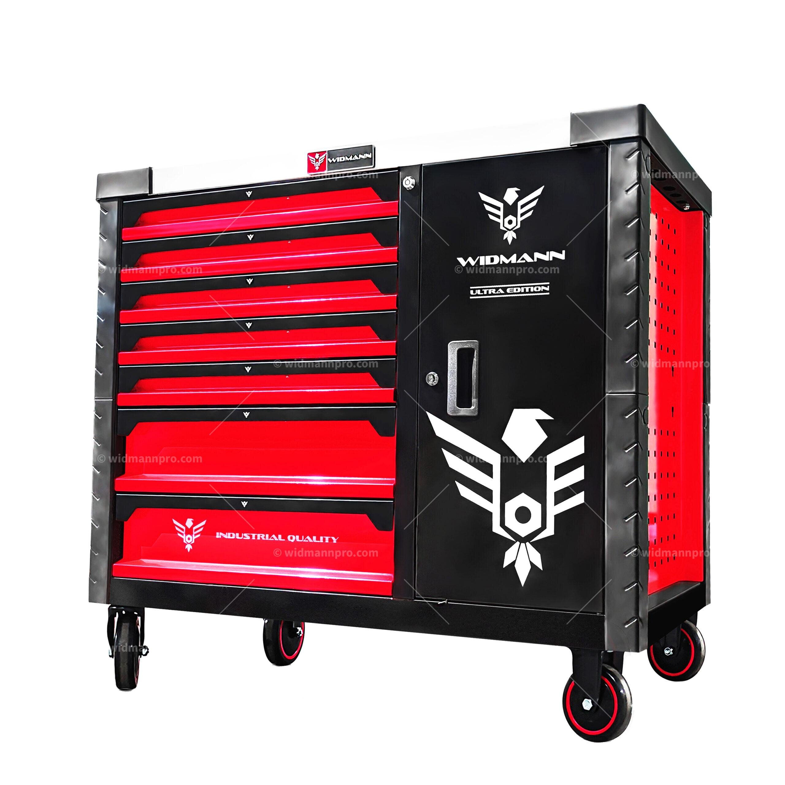 Servante Widmann XXL rouge ultra édition 7 tiroirs + placard