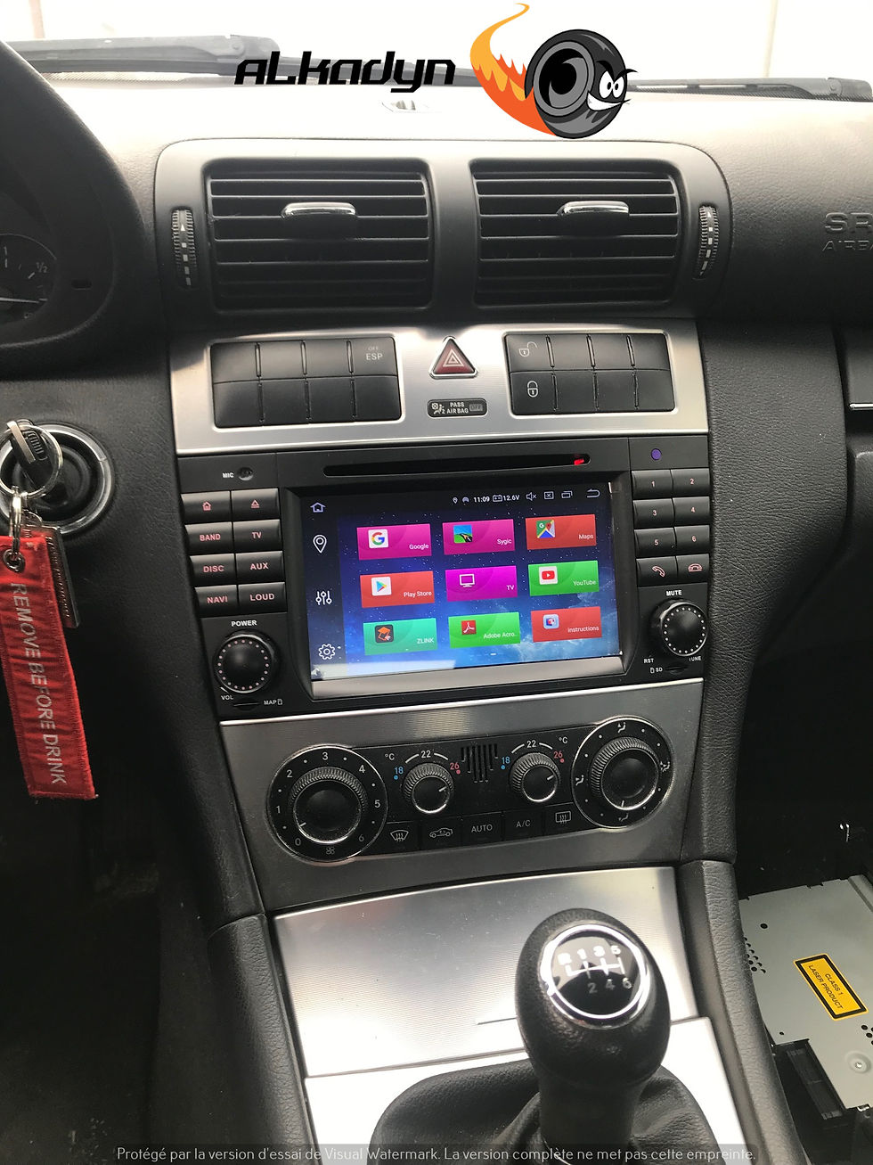 Miniaturbild: Autoradio GPS Mercedes Classe C CLK CLC Alkadyn Android 10.0 w203 w209