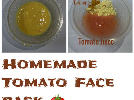 Simple tomato face pack with besan flour for treating your acne, and blemishes
