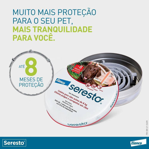 Miniatura: Coleira Seresto Cães Acima De 8kg Original - Envio Imediato