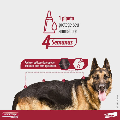 Miniatura: Advantage Max3 Cães 10 A 25kg 3 Pipetas 2,5ml - Antipulga