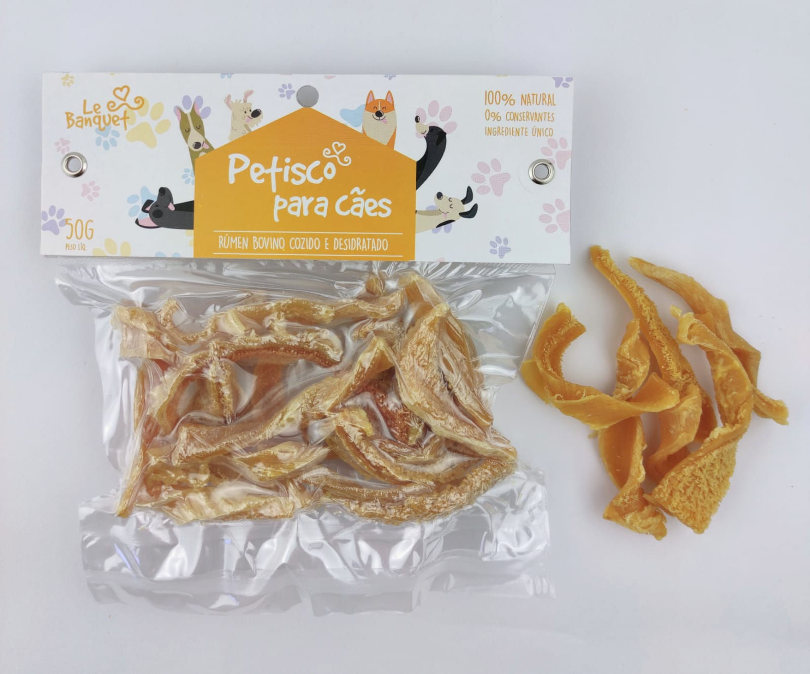 Petisco Canino – Rúmen Bovino – 50g