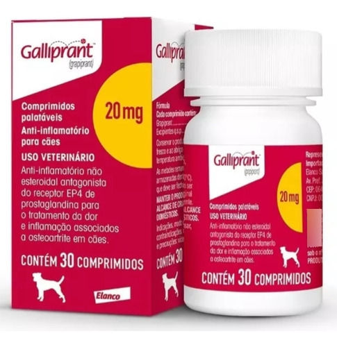 Miniatura: Galliprant 20mg Anti-inflamatório Elanco Cães 30 Comprimidos