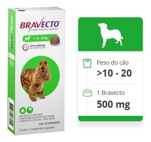 Miniatura: 1 Drontal Plus Cães 35kg 2 Comprimidos E 1 Bravecto 10 A20kg