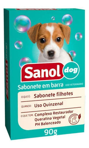 Sabonete Filhotes Em Barra Sanol Dog - 90g