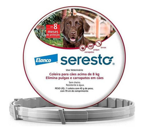 Miniatura: Coleira Seresto Cães Acima De 8kg Original - Envio Imediato