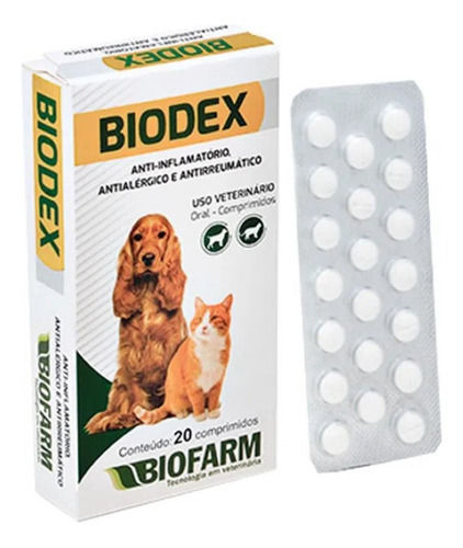 Miniatura: Biodex Anti-inflamatório E Antialérgico 20 Comprimidos Sem Caixa