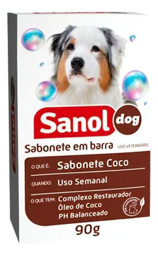 Sabonete Em Barra Coco Sanol 90 G