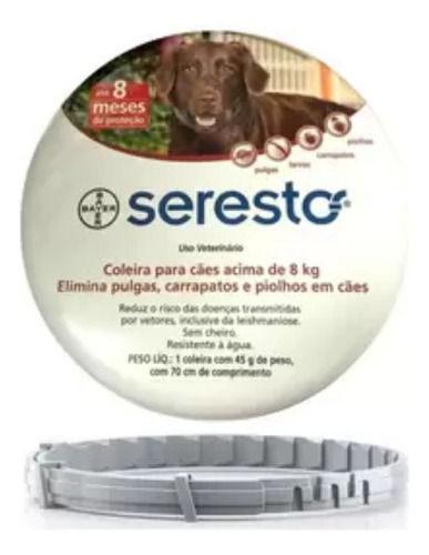 Miniatura: Coleira Seresto Cães Acima De 8kg Original - Envio Imediato