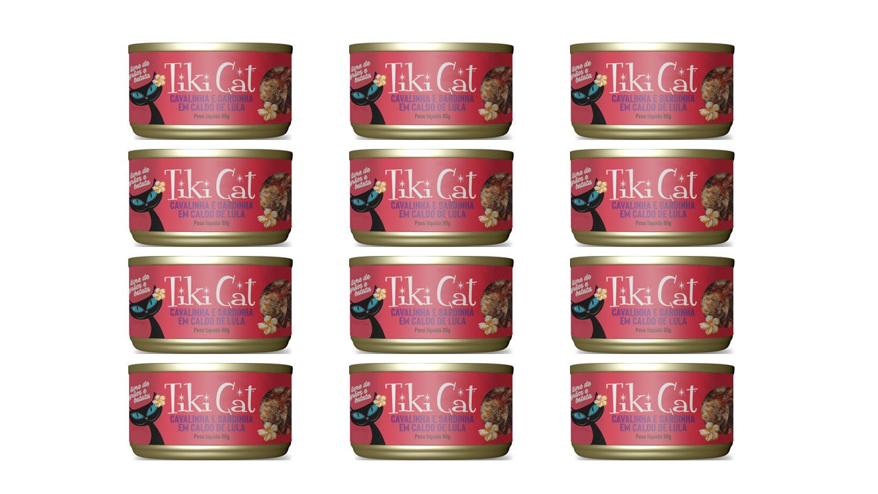 KIT 12 TIKI CAT GRILL CAVALINHA & SARDINHA 80G LT