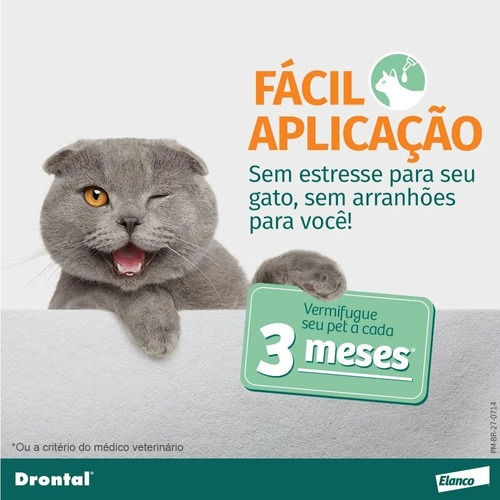 Miniatura: Drontal Spot On Vermicida Para Gatos Entre 0,5kg E 2,5kg
