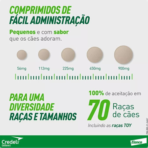 Miniatura: Credeli 900mg Para Cães De 22kg A 45Kg - 3 Comprimidos