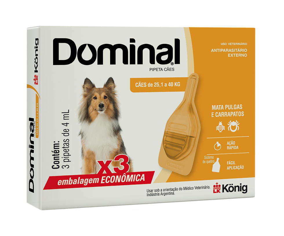 Pipeta Dominal X 3 Cães 25.1 A 40KG 4ML
