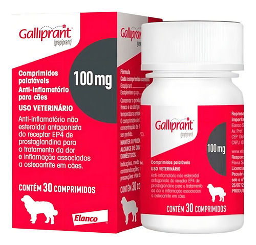 Miniatura: Galliprant 100mg Com 30 Comprimidos Anti-inflamatório