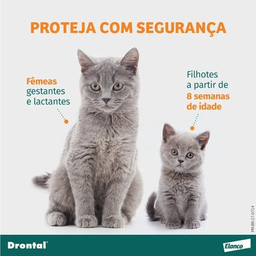 Miniatura: Drontal Spot On Vermicida Para Gatos Entre 0,5kg E 2,5kg