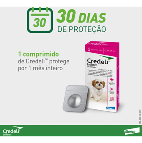 Miniatura: Credeli 900mg Para Cães De 22kg A 45Kg - 3 Comprimidos