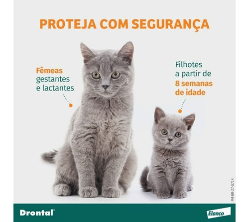 Miniatura: Vermifugo Drontal Spoton Gatos 5kg À 8kg 1,12ML