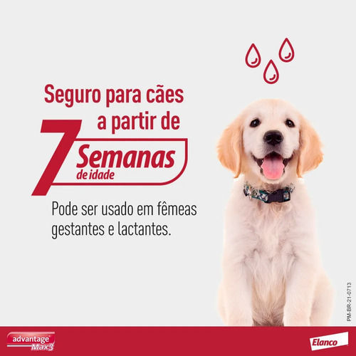 Miniatura: Advantage Max3 Cães Acima 25kg 3 Pipetas 4,0ml - Antipulga