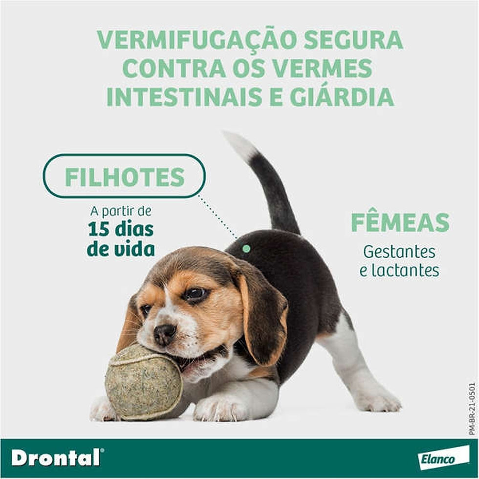 Miniatura: Drontal Plus Para Cães Até 10kg - 4 Comprimidos Sabor Carne