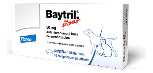 Baytril Flavour 50mg C/ 10 Comprimidos