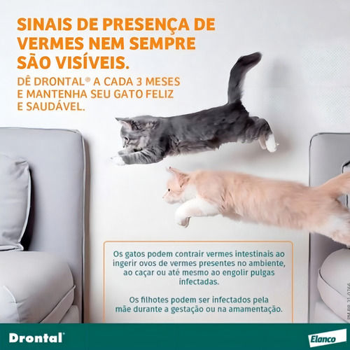Miniatura: Drontal Spot On Vermicida Para Gatos Entre 0,5kg E 2,5kg