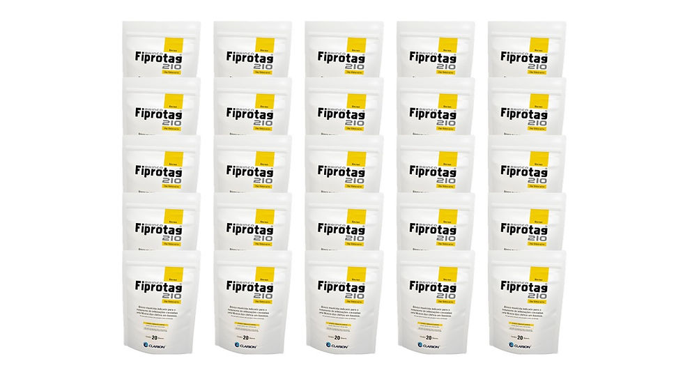 Kit Brincos Fiprotag 210 C/ 500 Unidades Cor Amarelo