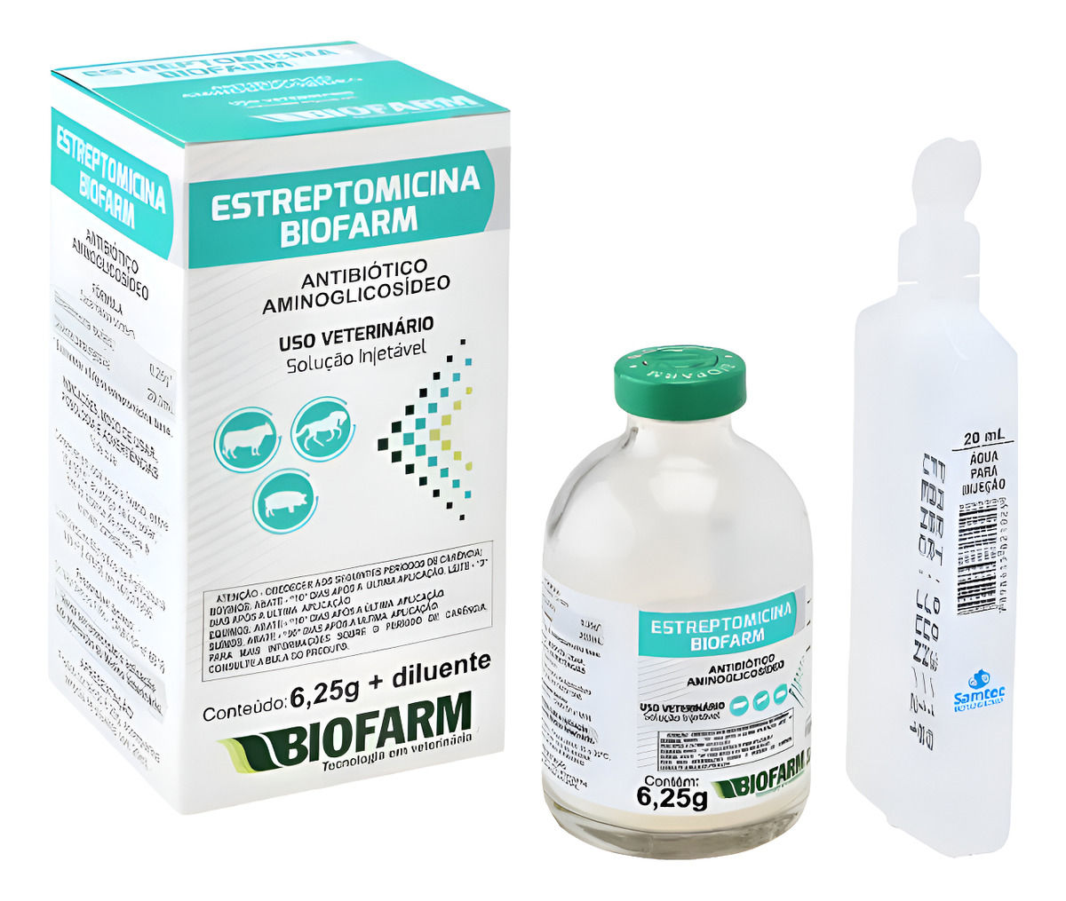 Estreptomicina Biofarm 6,25g + Diluente